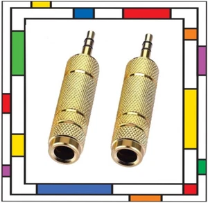 GROSSER auf KLEINER Kopfhörer Adapter 1/4 Zoll 6,35 mm auf 3,5 mm Klinkenstecker Audio Adapter - Bild 1 von 1