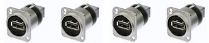 4 Genuine Neutrik NAUSB-W Chassis Panel Mount Reversible USB Data Gender Changer - Picture 1 of 1