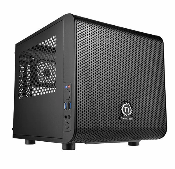 Thermaltake Core V1 SPCC Mini ITX Cube Gaming Computer Case - Black - Image 1 of 1