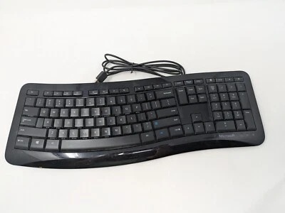 Microsoft Comfort Curve Keyboard 3000 USB Multimedia Contour Model 1482  OEM - Image 1 of 4
