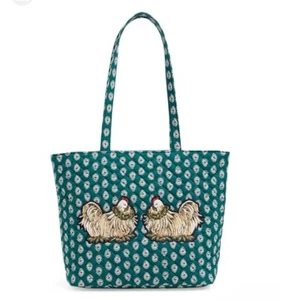 Nuevo con etiquetas Bolso de Mano Pequeño Acolchado Vera Bradley Gallina Francesa Verde Azulado Precio de venta sugerido por el fabricante 110 USD - Imagen 1 de 5