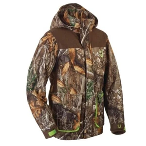 Huntshield Youth Large 10/12 Winter Hunting Jacket Realtree Hood Camo waterproof - Picture 1 of 13