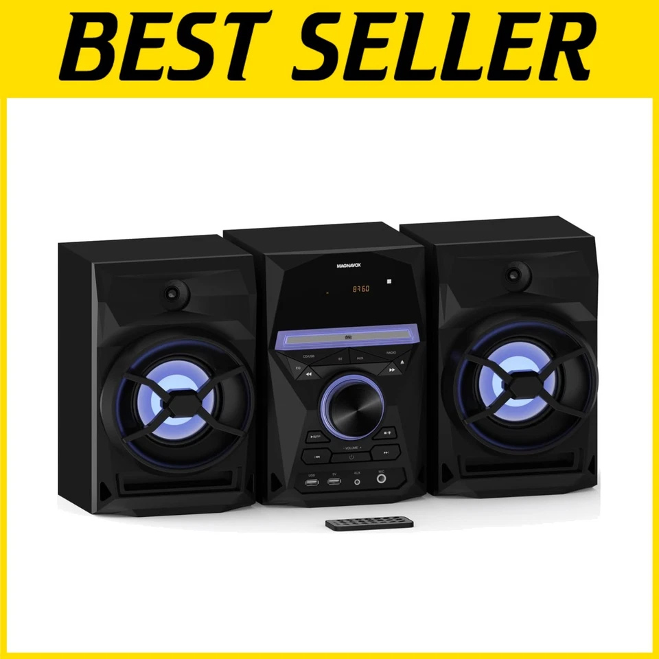 3-Piece Speaker System with Bluetooth and Remote - Black - Image 1 of 4