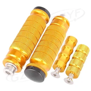 2x Reposapiés Universales Pedales Ajustables Juegos Traseros Carreras PASOS + Pernos Aluminio - Imagen 1 de 6