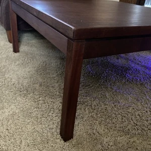 Mid Century Modern Coffee Table Square Black Walnut Wood Danish Mcm Coffee 36” - Picture 1 of 6