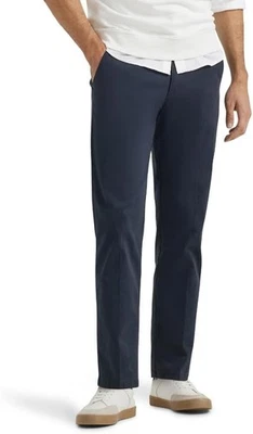 Pantalones para hombre Lee Extreme Motion 32x32 azul marino ajustados rectos delanteros planos elásticos nuevos con etiquetas Foto 1 de 4
