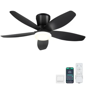 Ceiling Fans with Lights-36 Low Profile Ceiling Fan with Light and Remote/APP... - Picture 1 of 7