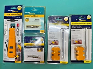 LOTE Herramienta de Impacto Fluke Networks 10051501 D914 + Cuchillas, Adaptadores Modulares en Línea - Imagen 1 de 1
