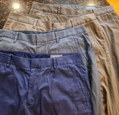 Лот 4 Bonobos мужской 33 X 34 тонкий будний день Warrior брюки понедельник четверг пятница Chino - Изображение 1 из 4