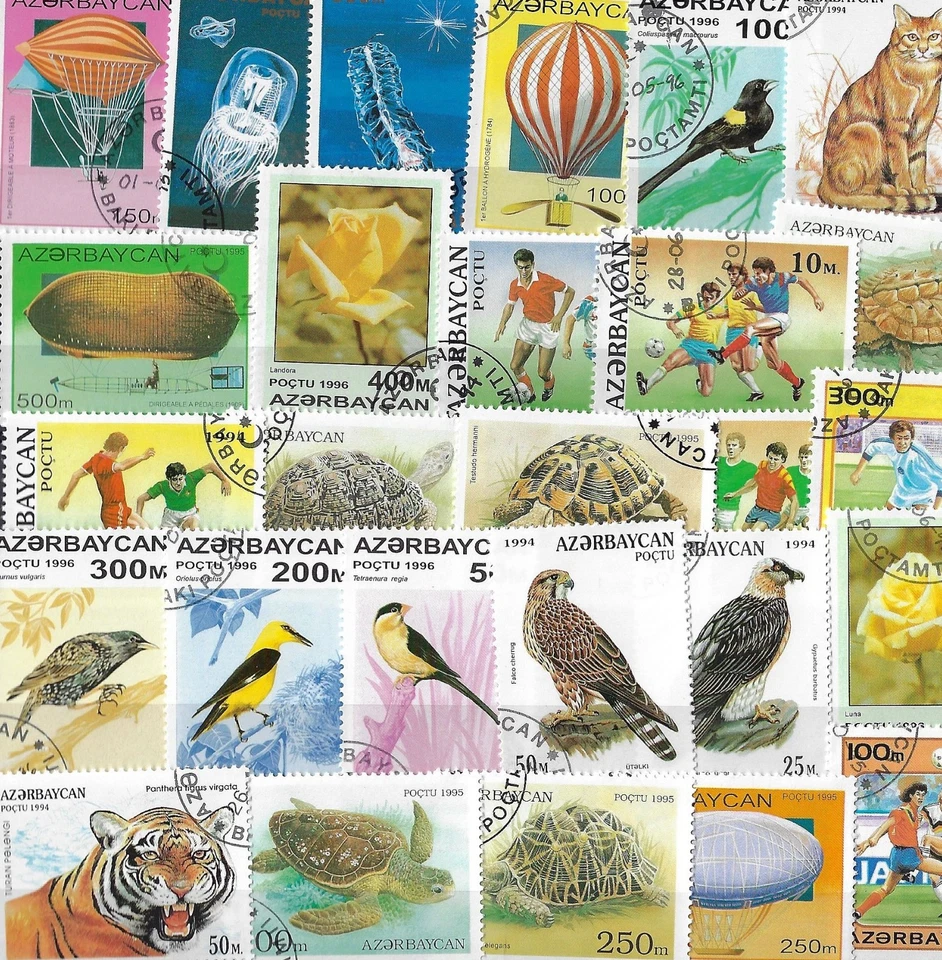50 SELLOS DE AZERBAIYÁN TODOS DIFERENTES EN JUEGOS COMPLETOS Foto 1 de 1