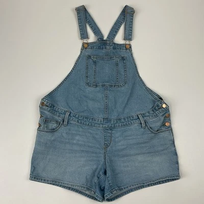Isabel by Ingrid & Isabel Denim Shortall Women’s Size 6 Light Wash Overalls - Image 1 of 4