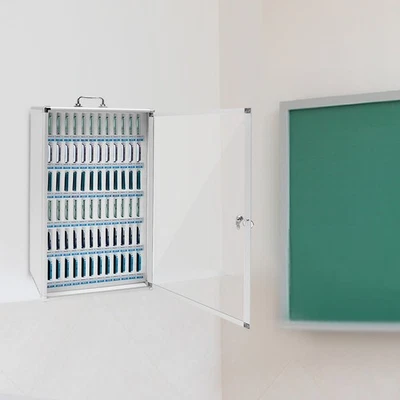 Armario de almacenamiento portátil para teléfono celular 72 ranuras con 2*llaves para escuelas Foto 1 de 4