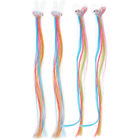 Girls Hair Bows Rainbow Bunny Clips Ponytails - 4pcs