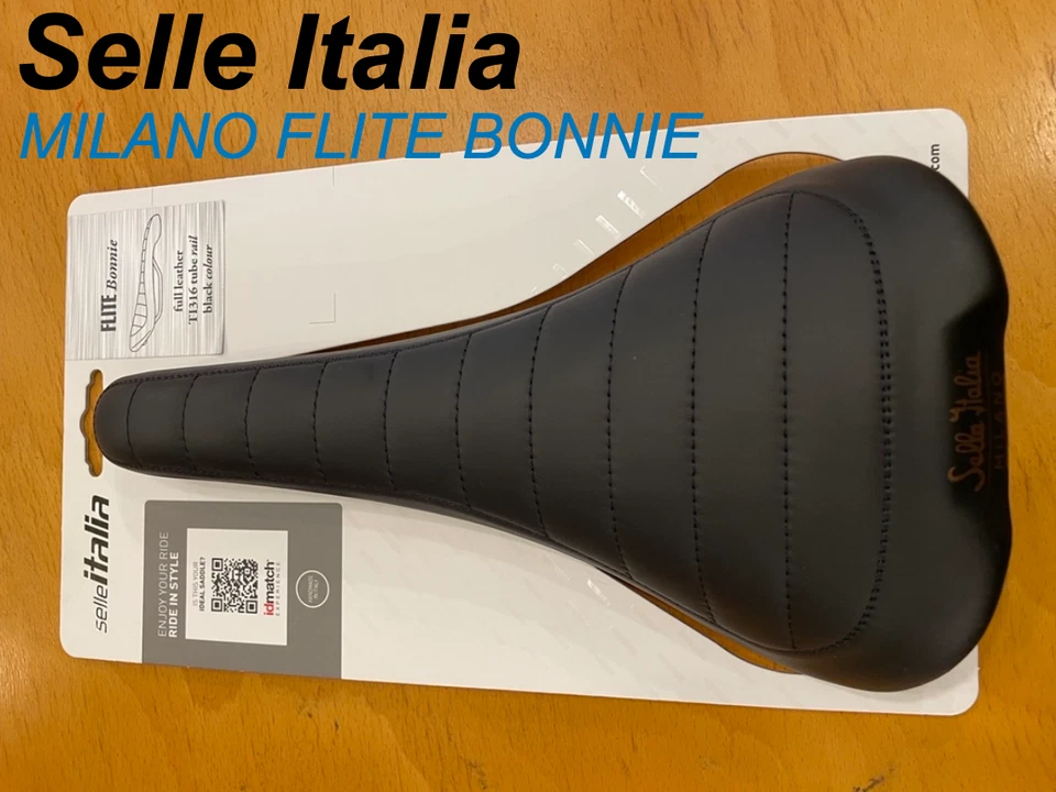 Selle ITALIA Flite Bonnie 146x280 Mm Ti316 Rail Handcrafted Leather Saddle Black