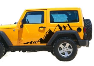Graphics Mountain Car Sticker Side Decal For Jeep Wrangler Rubicon Sport Sahara - Picture 1 of 7