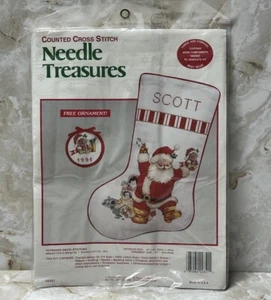 De colección Aguja Tesoros Punto de Cruz Kit Juguete Fabricante Santa Navidad Medias Giordano - Imagen 1 de 9
