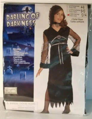 Niñas 12-14 Disfraz Halloween Darling Of Darkness Negro Diva Bruja  Foto 1 de 4