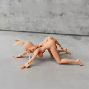 Modellino auto stampa 3D 1:64 cosplay ragazza coniglio strisciante scena scena - Foto 1 di 4