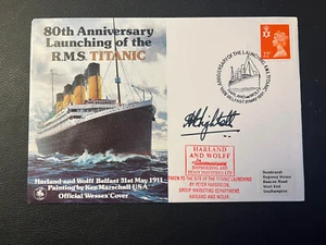 A T LIGHTOLLER - SON OF 2nd OFFICER OF TITANIC - SIGNED TITANIC F.D.C. - Picture 1 of 2