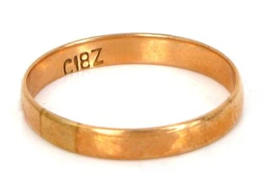 VTG BEAUTIFUL 18K ROSE GOLD DAINTY RING NICE SIMPLE BAND SIZE 7 1.6 GRAMS - Picture 1 of 1