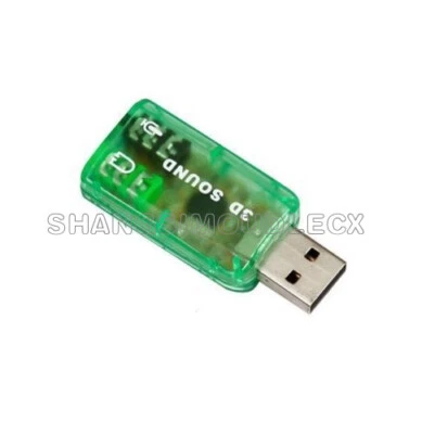 USB 2.0 to 3D AUDIO SOUND CARD ADAPTER CM108 Chipset VIRTUAL 5.1CH Sound Track - Bild 1 von 4