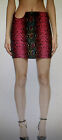 NWT Authentic Versace Snake Print Mini Pink Skirt  Size Italy 44  US 10