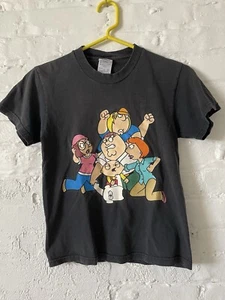 Family Guy T Shirt Womens Small Youth 10-12 Black Tee Shirt EUC Vintage - Picture 1 of 10