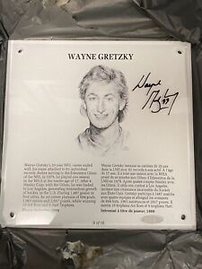 WAYNE GRETZKY HALL OF FAME HOF UPPER DECK PLAQUE 9”x9” UDA LE 8/10