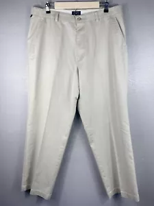 Dockers Individual Fit Waistband Pants Mens W36xL28 Tan Straight Slash Pocket - Picture 1 of 6