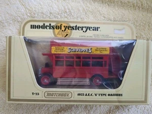 Matchbox Models Of Yesteryear Y-23 1922 A.E.C. "S" Type Omnibus Open Box 1978 - Picture 1 of 5
