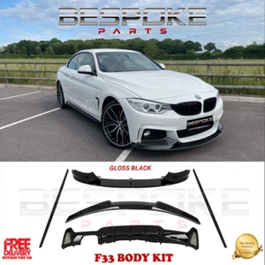 FOR BMW 4 SERIES F32 F33 F36 M PERFORMANCE DIFFUSER SPLITTER LIP SPOILER SKIRT - Picture 1 of 12