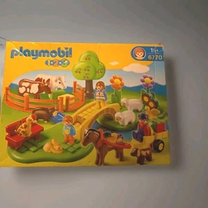 Playmobil 1•2•3 6770 Countryside Farm Animals Retired 2009 - Picture 1 of 3