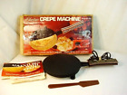 Vtg Electric CREPE Pan Maker Model BP 303 Grandinetti Box Manual Spatula Machine