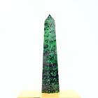 780G Natural Ruby Zoisite Quartz Obelisk Crystal Wand Point Reiki Healing Tower