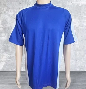 Nike Fit-Dry Jersey Mens Large Blue White Preston Trail Golf Soccer Pullover - Picture 1 of 16