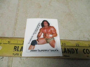 Jimmy Snuka 1985 Titan Sports VTG NOS Vending Puffy Sticker WWE WWF Wrestling 2 - Picture 1 of 3