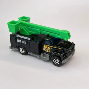 Camión utilitario Matchbox MB 74 Highway Crew carrocería negra polipasto verde como nuevo - Imagen 1 de 7