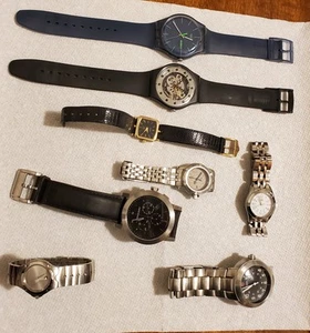 Vintage Watch Lot (8) Gucci Tag Heuer Movado Burberry Swiss Army Swatch AS IS. - Picture 1 of 24