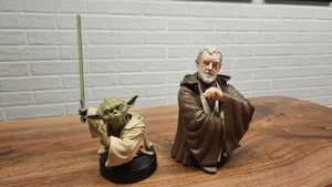 Star Wars Bust GENTLE GIANT Yoda And Obi-Wan Kenobi - Foto 1 di 7
