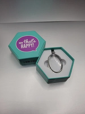 Origami Owl LK1028 Medallón Bisagra Grande Plateado Ovalado "Looking Glass" "Nuevo" Foto 1 de 2