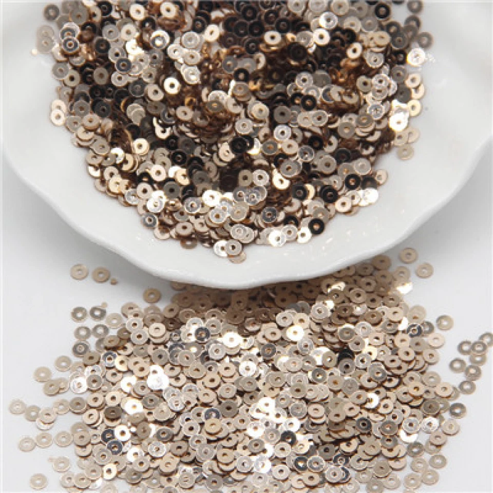 3/4/5/6mm Flat Round Sequins for Crafts, Sewing, and Clothing Decoration - Image 1 of 4