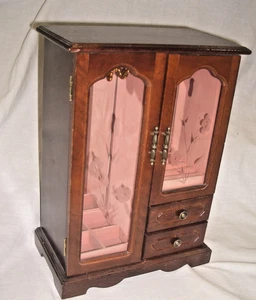 Scatola in legno portagioie cassetti armadio simile + carillon Dr. Schiwago - Foto 1 di 22