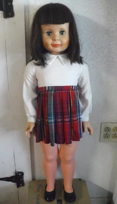 1960s Uneeda Walker Playpal Companion Lifesize Doll 36”H w/original Dress &Shoes - Image 1 of 4