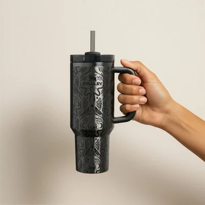 STANLEY Quencher H2.0 Flowstate Tumbler 40oz Halloween Deadly Damask W/ Straws💖 - Image 1 of 4