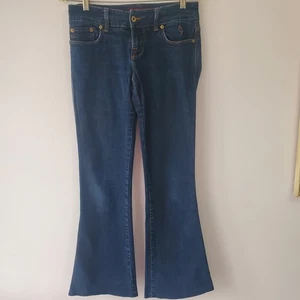 Jeans Blie Baby Phat vintage Y2K junior gamba svasata taglia 5 casual coquette lusso silenzioso - Foto 1 di 17