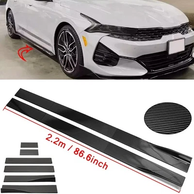 For KIA K5 GT GT-line Carbon Fiber 2.2m/86.6inch Side Skirt Rocker Panel PP Foto 1 de 4