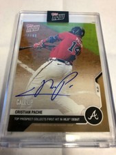 2020 TOPPS NOW #139A CRISTIAN PACHE ATLANTA BRAVES RC AUTOGRAPH AUTO # 80/99 