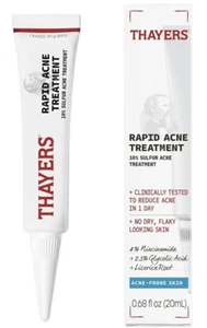 Thayers Rapid Acne Treatment 10% Sulfur Niacinamide Glycolic Acid .68oz 11/26 - Picture 1 of 4