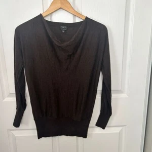Suéter Pullover Talbots Lana Merino Vintage Marrón Talla SP - Imagen 1 de 4