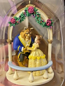 Christmas Ornament Disney Beauty Beast Love Sweet Dance Limited Vintage Enesco - Picture 1 of 8